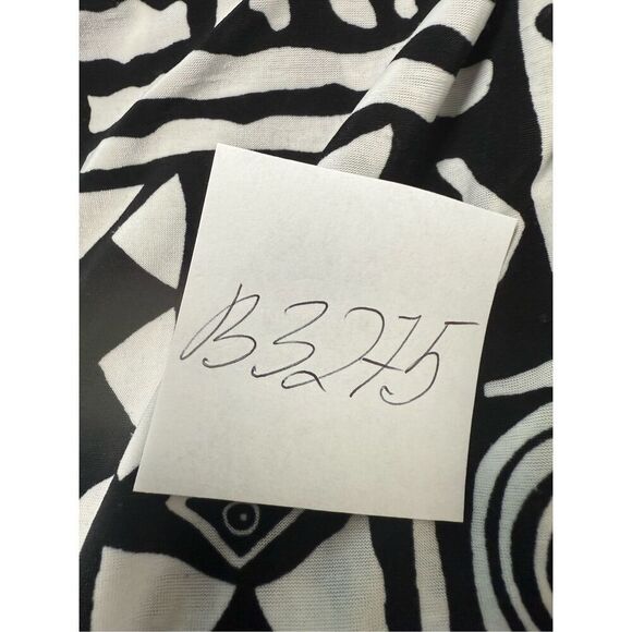 Sho Sho Women's Black White Patterned Pants Wide Leg Elastic Waist Size S/M Note - Picture 14 of 14